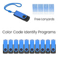 2GB 20 Pack Flash Drives Bulk, ABLAZE USB 2.0 Thumb Drives Bulk with Lanyards Swivel Memory Stick Bulk Flash Drives 20 Pack 2GB Pendrive Jump Drive USB 20 Pack (2GB 20 Pack, Blue)