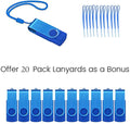 2GB 20 Pack Flash Drives Bulk, ABLAZE USB 2.0 Thumb Drives Bulk with Lanyards Swivel Memory Stick Bulk Flash Drives 20 Pack 2GB Pendrive Jump Drive USB 20 Pack (2GB 20 Pack, Blue)