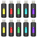 Aiibe 32GB Flash Drive 10 Pack 32GB USB Flash Drives Thumb Drive USB 2.0 Memory Stick Zip Drive USB Drives Bulk (32GB, 10 Pack, 5 Colors)