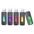 Aiibe 32GB Flash Drive 10 Pack 32GB USB Flash Drives Thumb Drive USB 2.0 Memory Stick Zip Drive USB Drives Bulk (32GB, 10 Pack, 5 Colors)