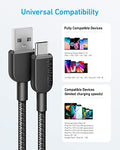 Anker USB C Charger Cable [2 Pack, 6ft], 310 Type C Charger Cable Fast Charging, Braided USB A to USB C Cable for Samsung Galaxy Note 10 Note 9/S10+ S10, LG V30 (USB 2.0, Black)