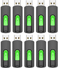 Aiibe 32GB Flash Drive 10 Pack 32GB USB Flash Drives Thumb Drive USB 2.0 Memory Stick Zip Drive USB Drives Bulk (32GB, 10 Pack, 5 Colors)