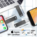 Apple MFi Certified Photo Stick, 3 in 1 iPhone Flash Drive 512GB, iPhone Memory Stick for Photo Storage iPhone Thumb Drive External Storage Compatible for iPhone/PC/iPad/More Devices