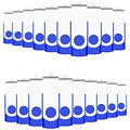 20 PCS 4GB EASTBULL USB 2.0 Metal 4GB flash drive Bulk Thumb drive pack Swivel USB (Blue 20Pack)