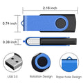 2GB 20 Pack Flash Drives Bulk, ABLAZE USB 2.0 Thumb Drives Bulk with Lanyards Swivel Memory Stick Bulk Flash Drives 20 Pack 2GB Pendrive Jump Drive USB 20 Pack (2GB 20 Pack, Blue)