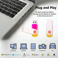 32GB 10 Pack USB Flash Drives Gradient Color USB 2.0 Memory Stick Wholesale Bulk Swivel Design Thumb Drive for Data Storage